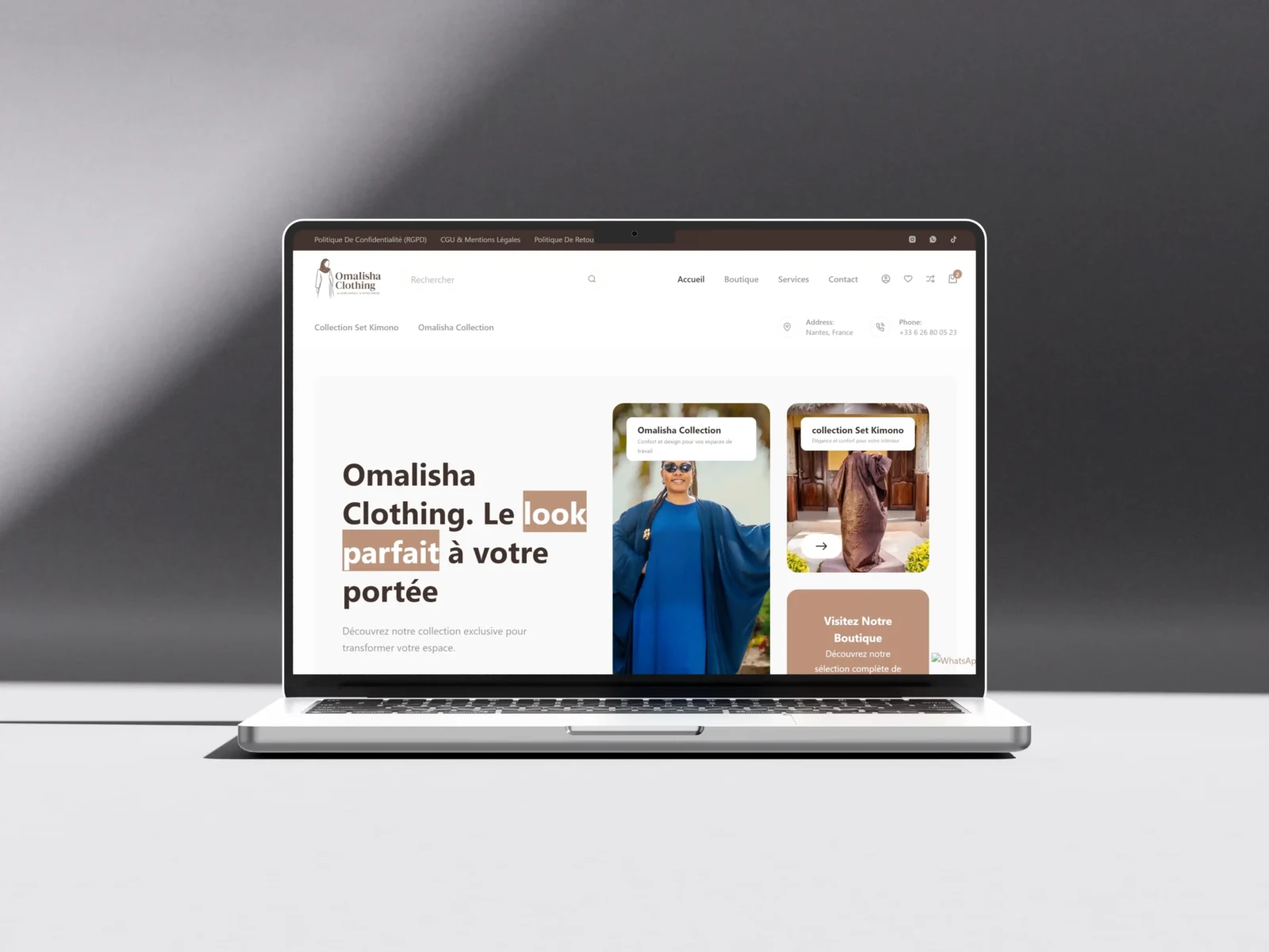 Projet Omalisha Clothing — image web 1