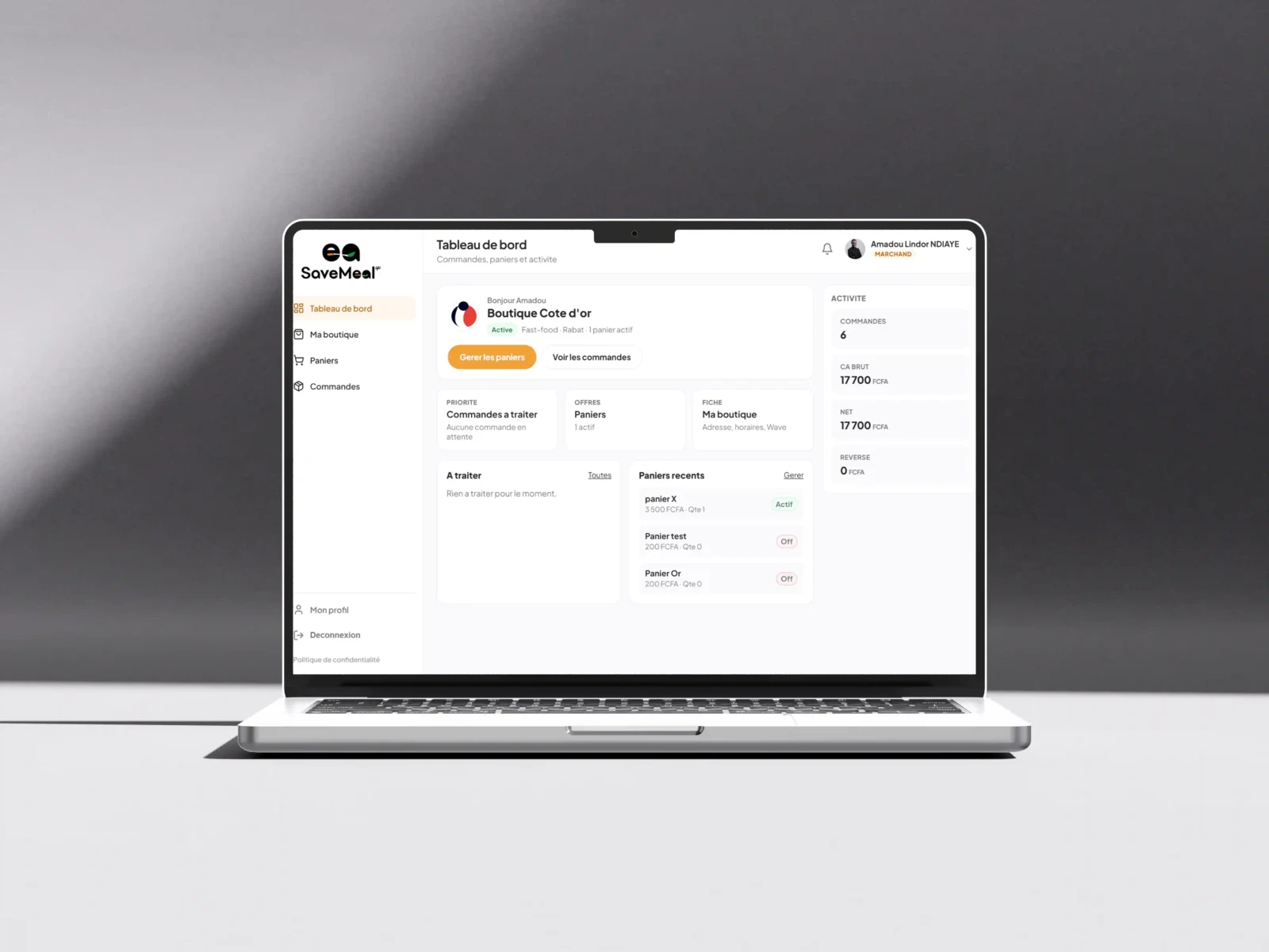 Projet SaveMeal — image web 1